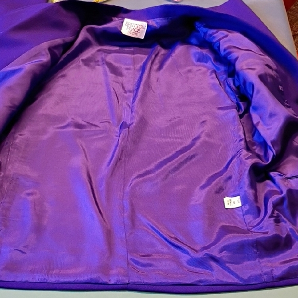 Chic Royal Blue Women's 10P Wool Suit - Picture 7 of 13